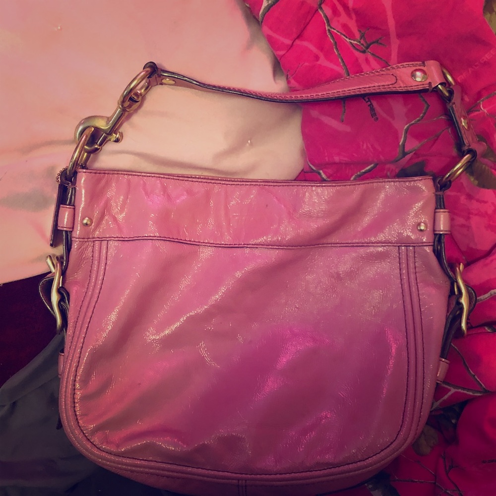 Pink authentic coach purse